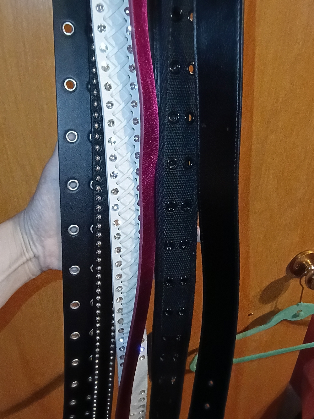 TORRID Women's Multi-Belt Set in Black, White, Pink and Brown - Picture 4 of 15